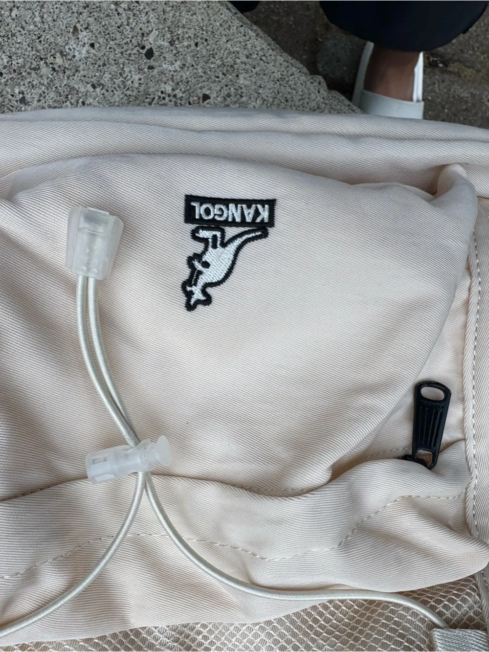 Kangol Cream Casual Daypack with Front Mesh Panel